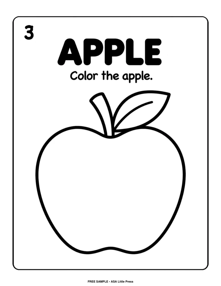 Apple coloring page
